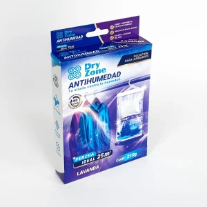 Antihumedad Dry Zone Percha Cristales Lavanda 25m3 Armarios