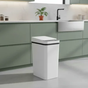 Tacho De Basura Cesto Con Sensor Automatico 7 Lts Premium Blanco