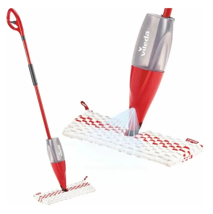 Mopa Plana Con Spray Max PaƱo Microfibra Vileda Rojo 1-2 Spray Max - Imagen 7
