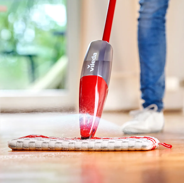 Mopa Plana Con Spray Max PaƱo Microfibra Vileda Rojo 1-2 Spray Max - Imagen 2