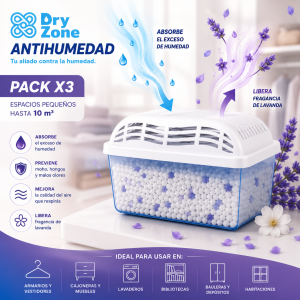 Antihumedad Dry Zone Slim Lavanda Pack X 3 Ambientes Chicos