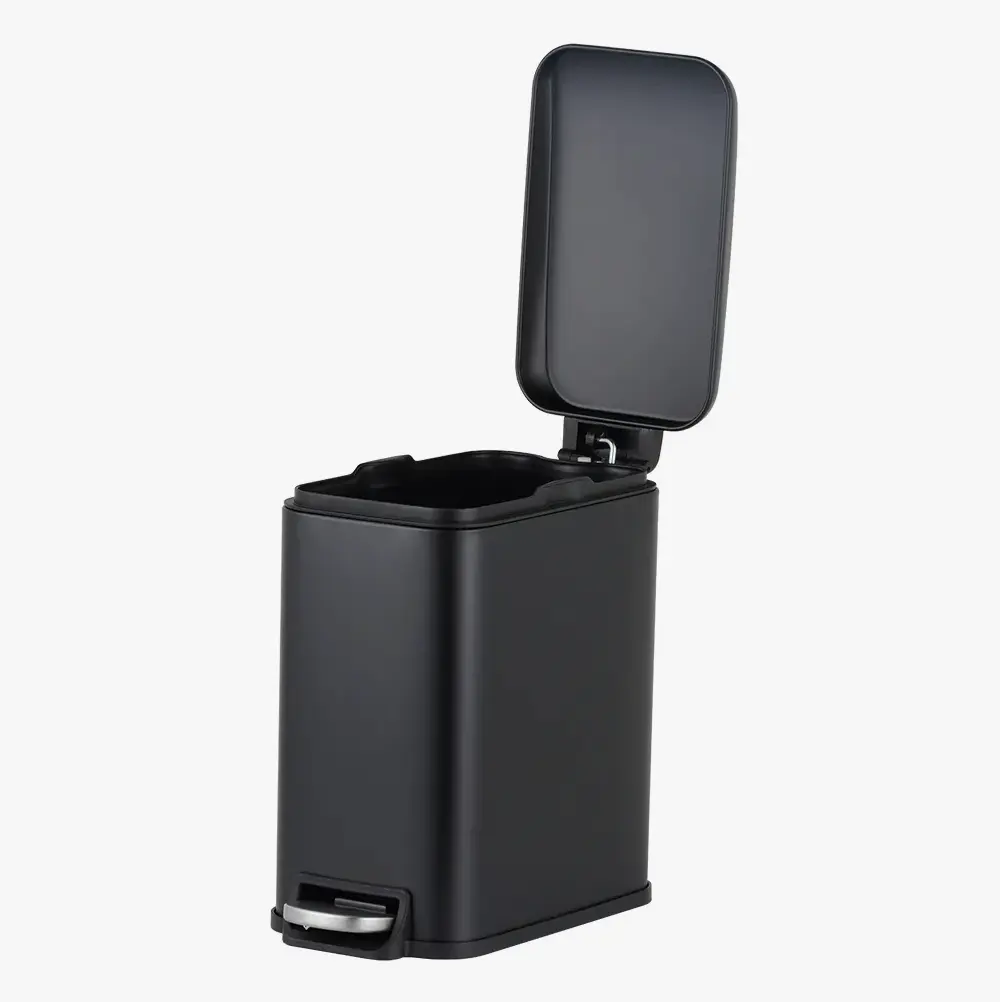 Combo Cesto Tacho Residuos 5 Lt + Cepillo Negro Mate Premium - Imagen 3