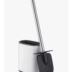 Escobilla Cepillo De Silicona Flex Inodoro Baño Blanco Mate Blanco