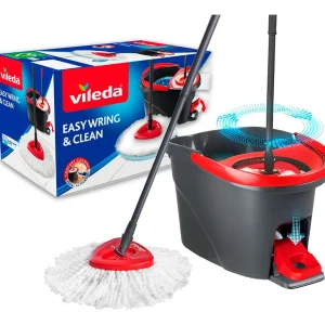 Mopa Giratoria 360 Vileda Easy Wring Balde Lampazo Con Pedal Negro